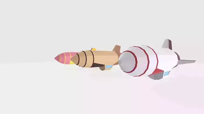 Lowpoly Air ship ready Free low-poly 3D model