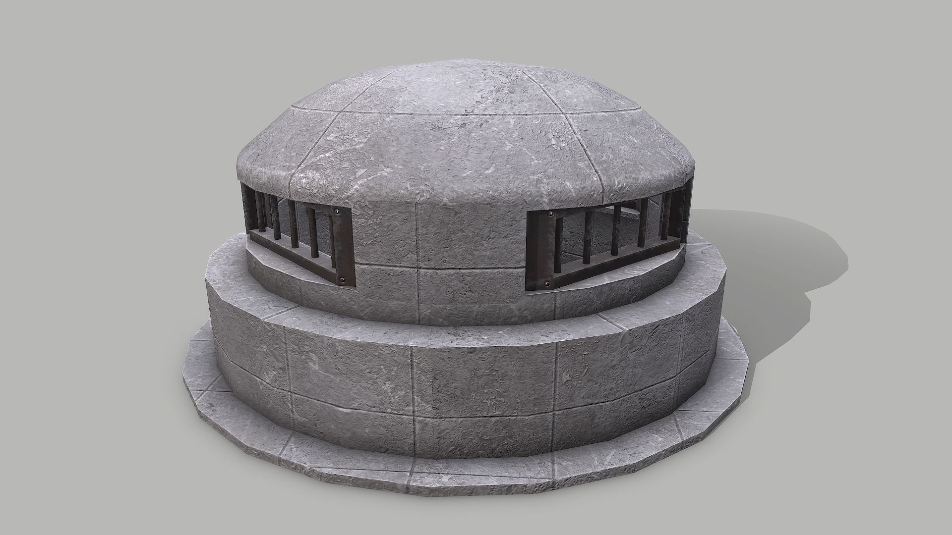Military Bunker 9 Low-poly 3D model_4