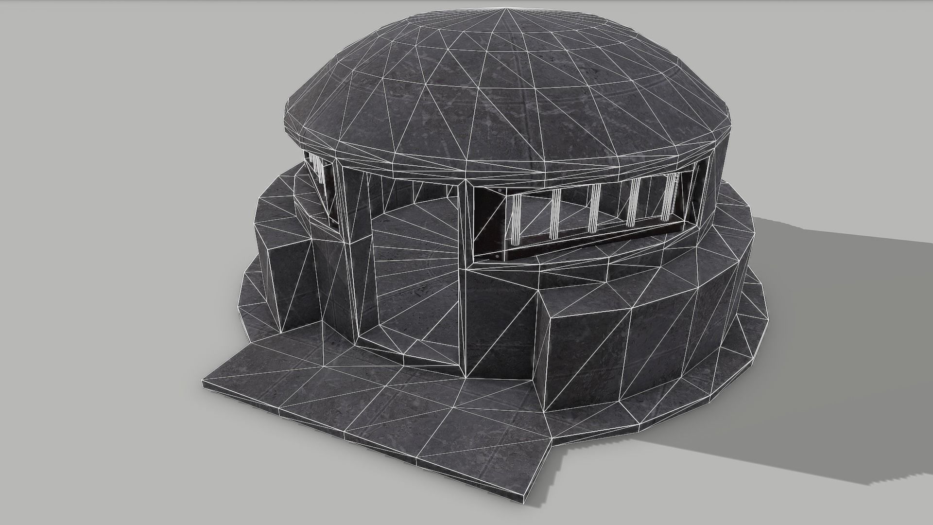 Military Bunker 9 Low-poly 3D model_6