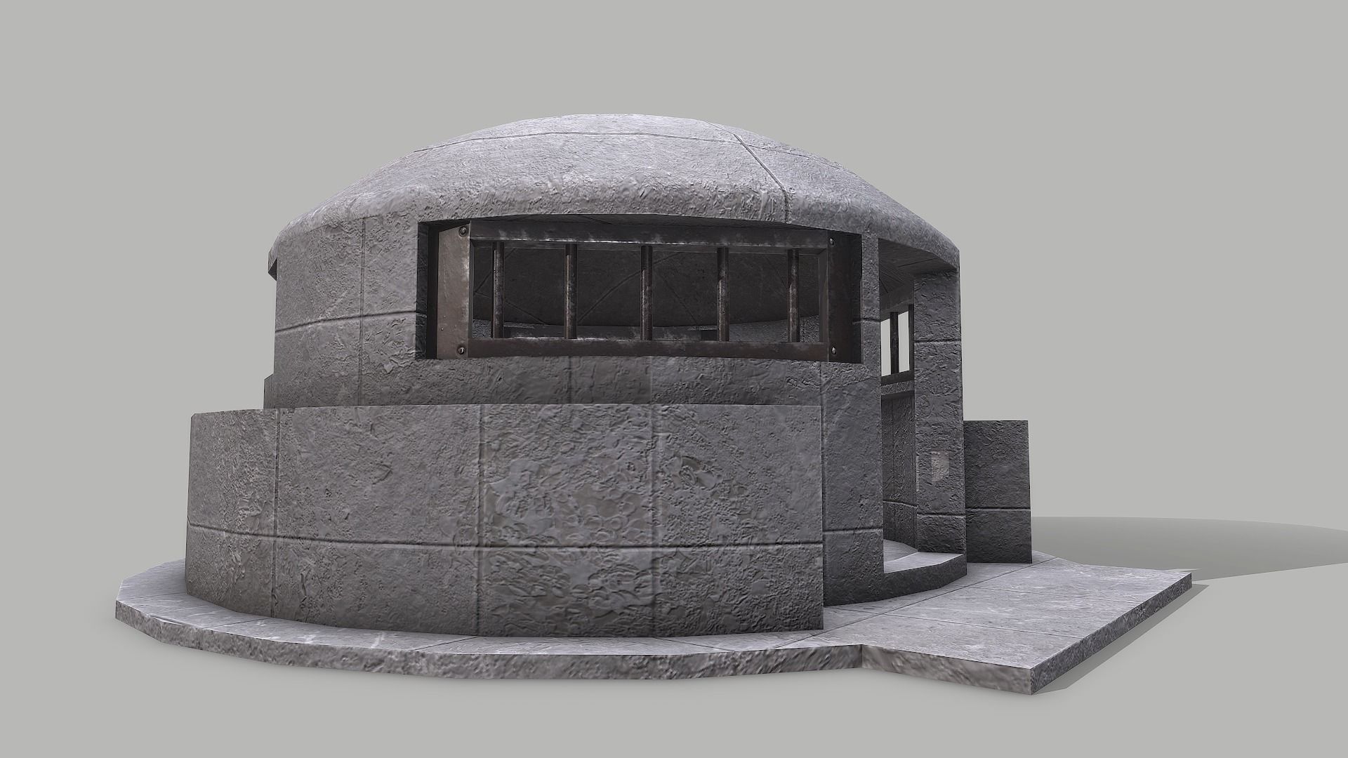 Military Bunker 9 Low-poly 3D model_5