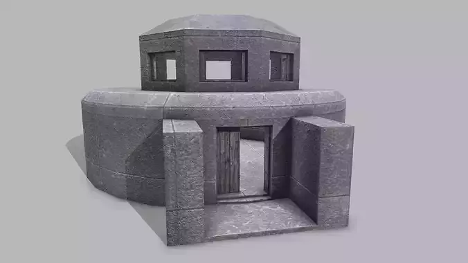 Military Bunker 10 Low-poly 3D model
