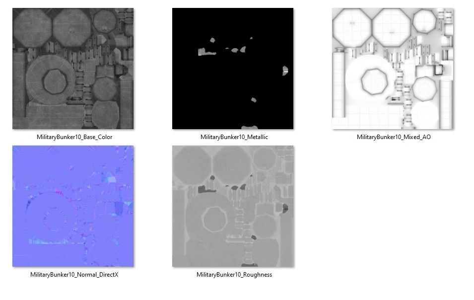 Military Bunker 10 Low-poly 3D model_7