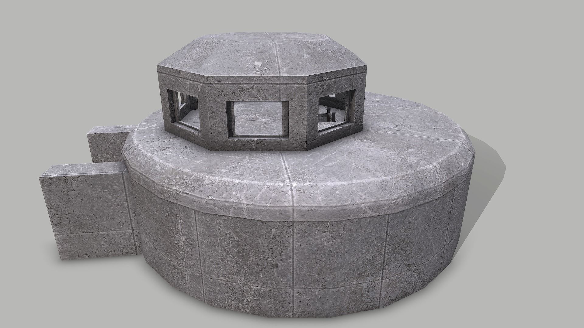 Military Bunker 10 Low-poly 3D model_4