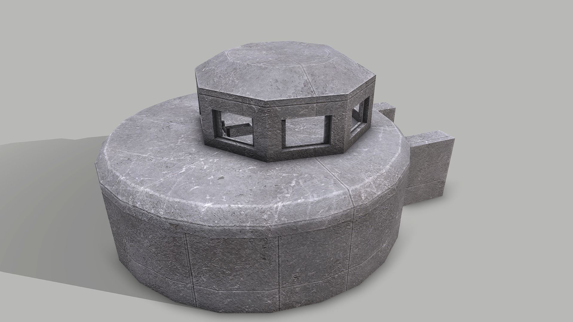 Military Bunker 10 Low-poly 3D model_3