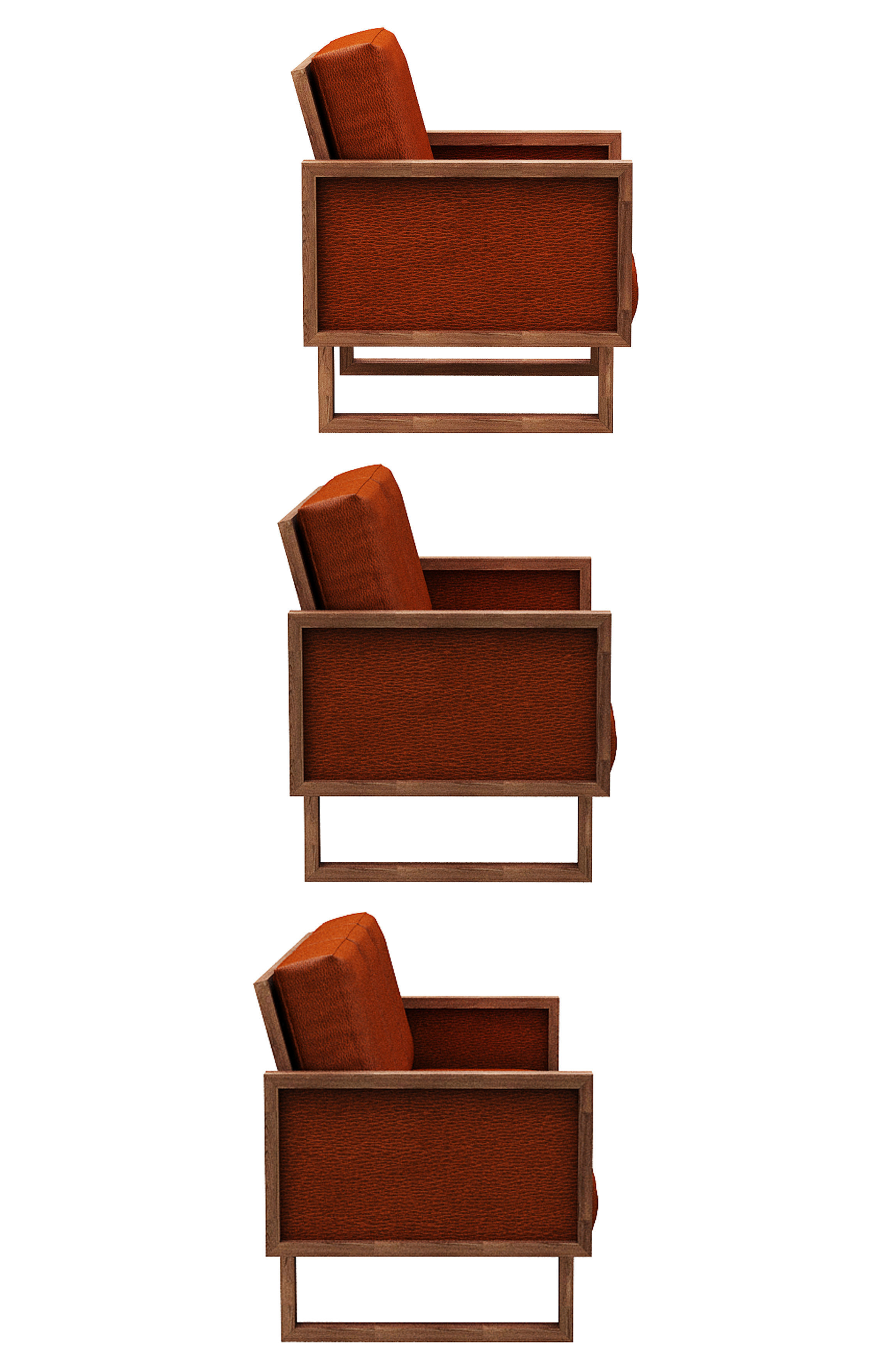 Sofa Colection 02 Low-poly 3D model_3