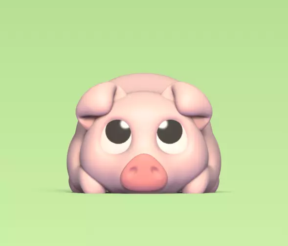Lying Pig 3D print model_0