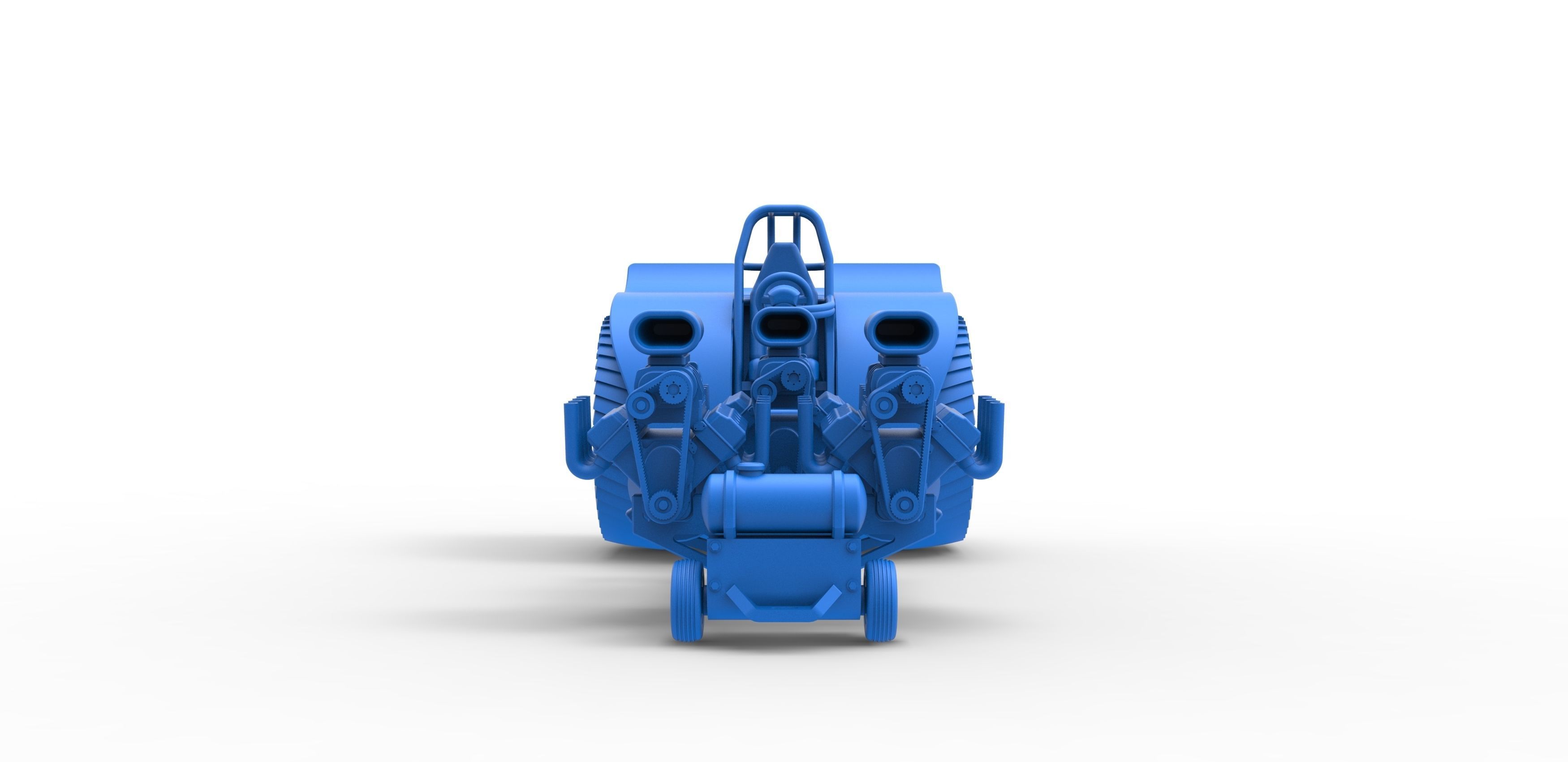 Pulling tractor 3 engines V8 Version 4 Scale 1 to 25 3D print model_21