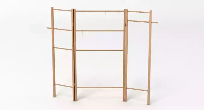 Wooden Rack 3D model