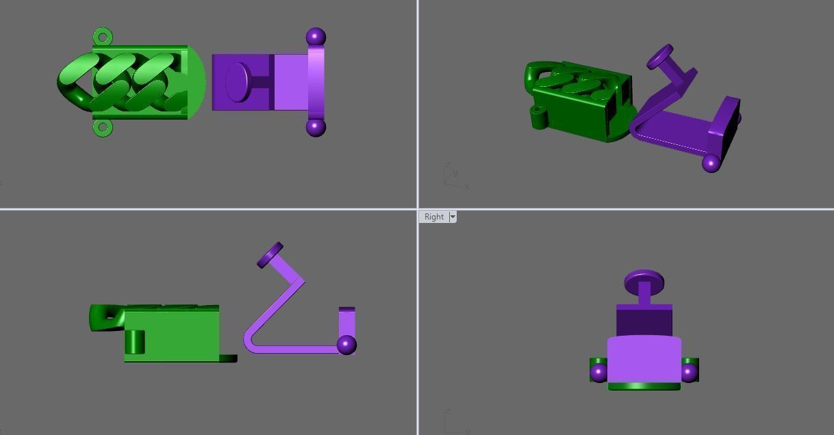 7mm quban lock 3D print model_2