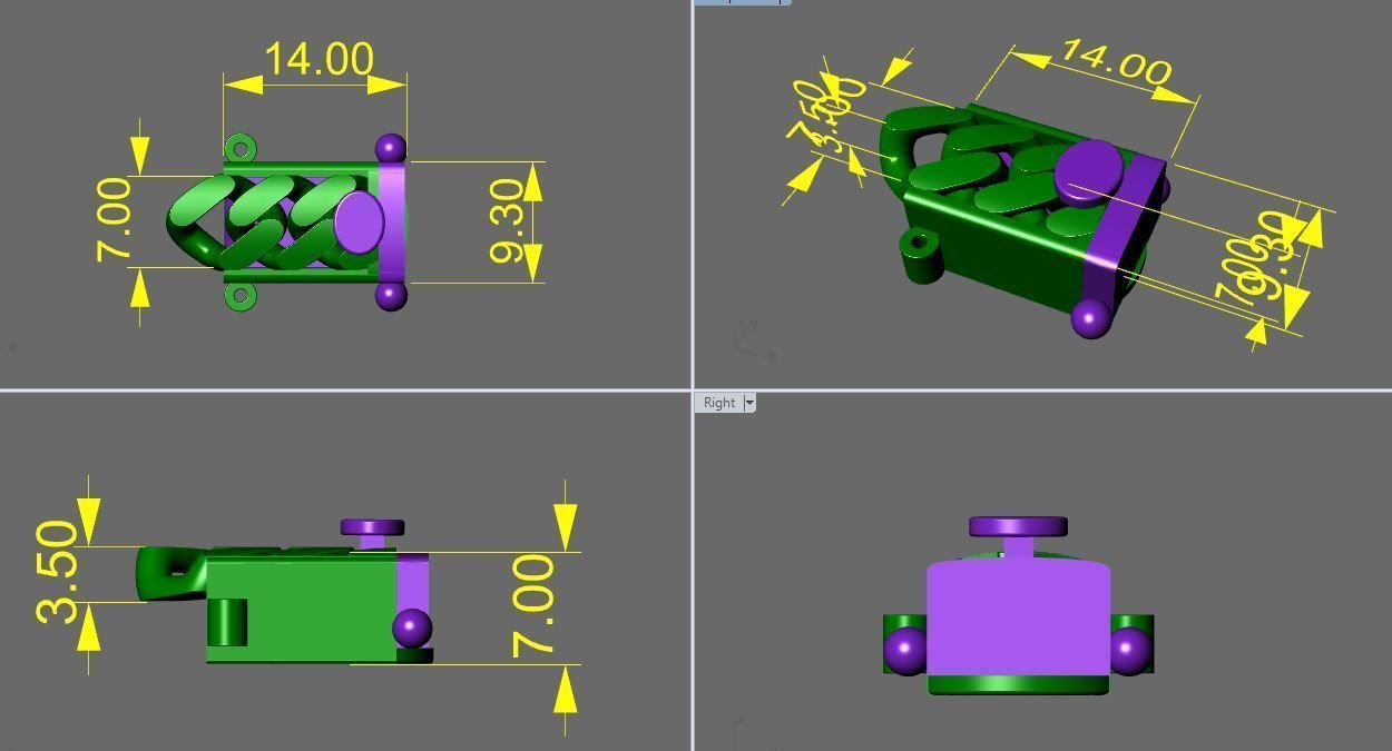 7mm quban lock 3D print model_1