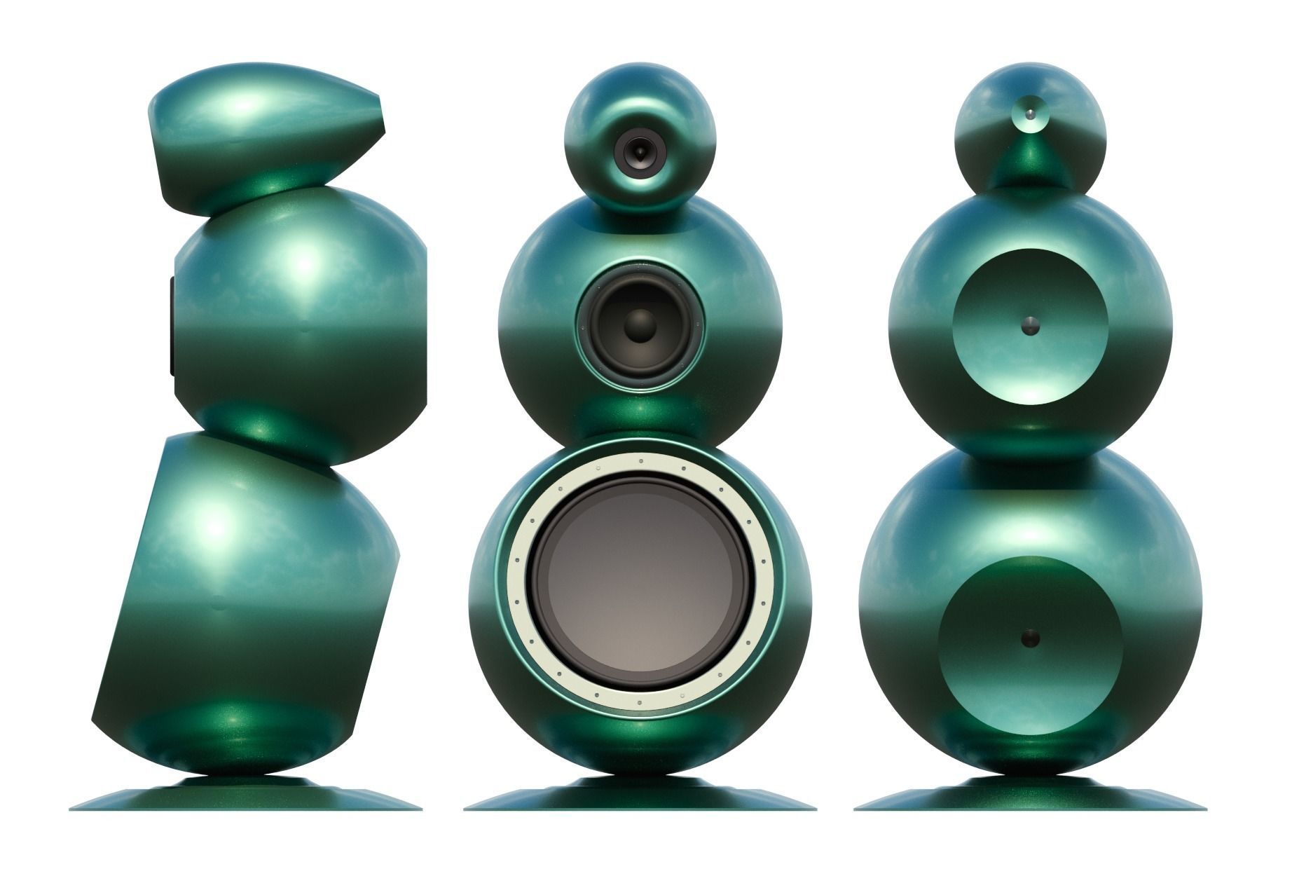 Audio Speaker Floorstanding 3D model_4