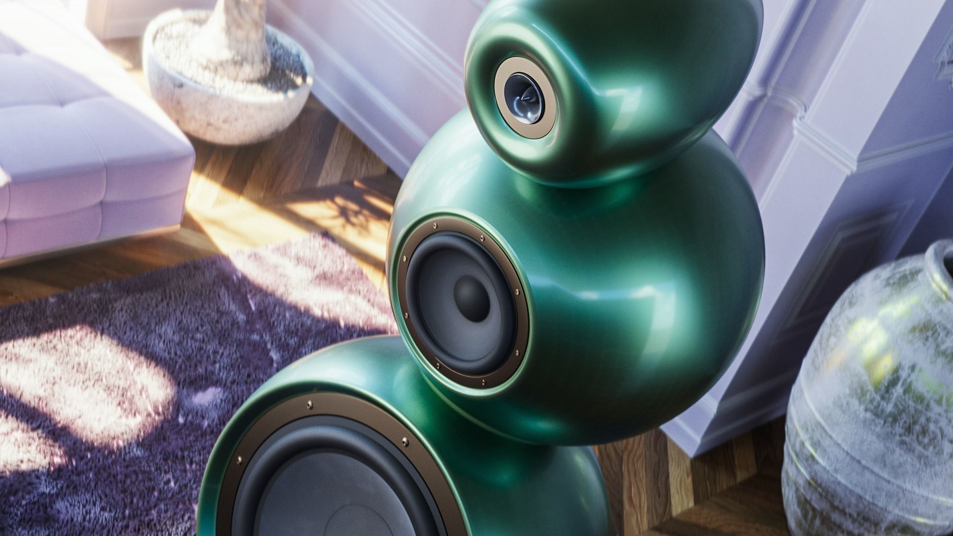Audio Speaker Floorstanding 3D model_2