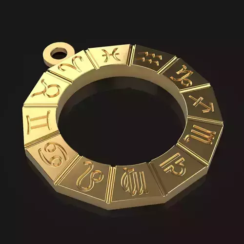 Pendant with zodiac signs
