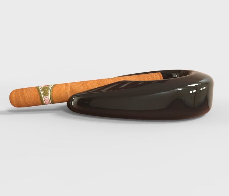 Ashtray and Cigar 3D model_3
