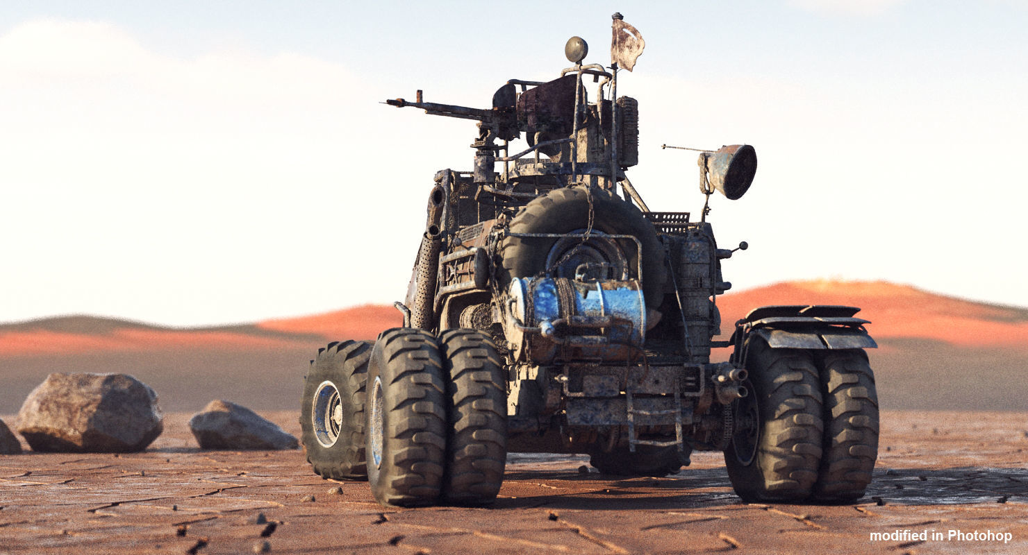 Apocalyptic Truck 4 3D model_7