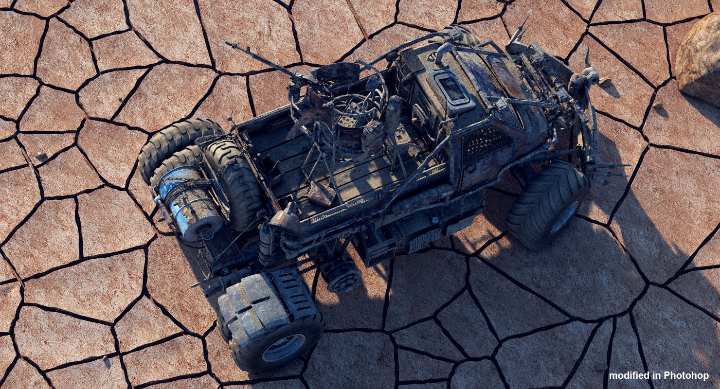 Apocalyptic Truck 4 3D model_12