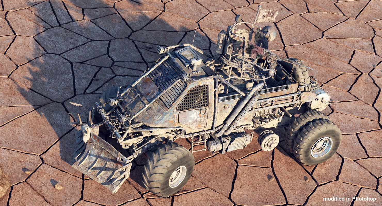 Apocalyptic Truck 4 3D model_14