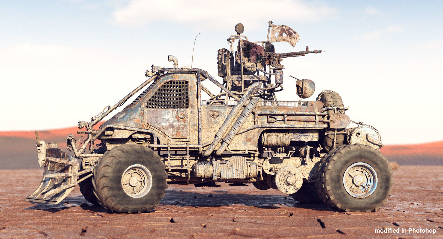 Apocalyptic Truck 4 3D model_4