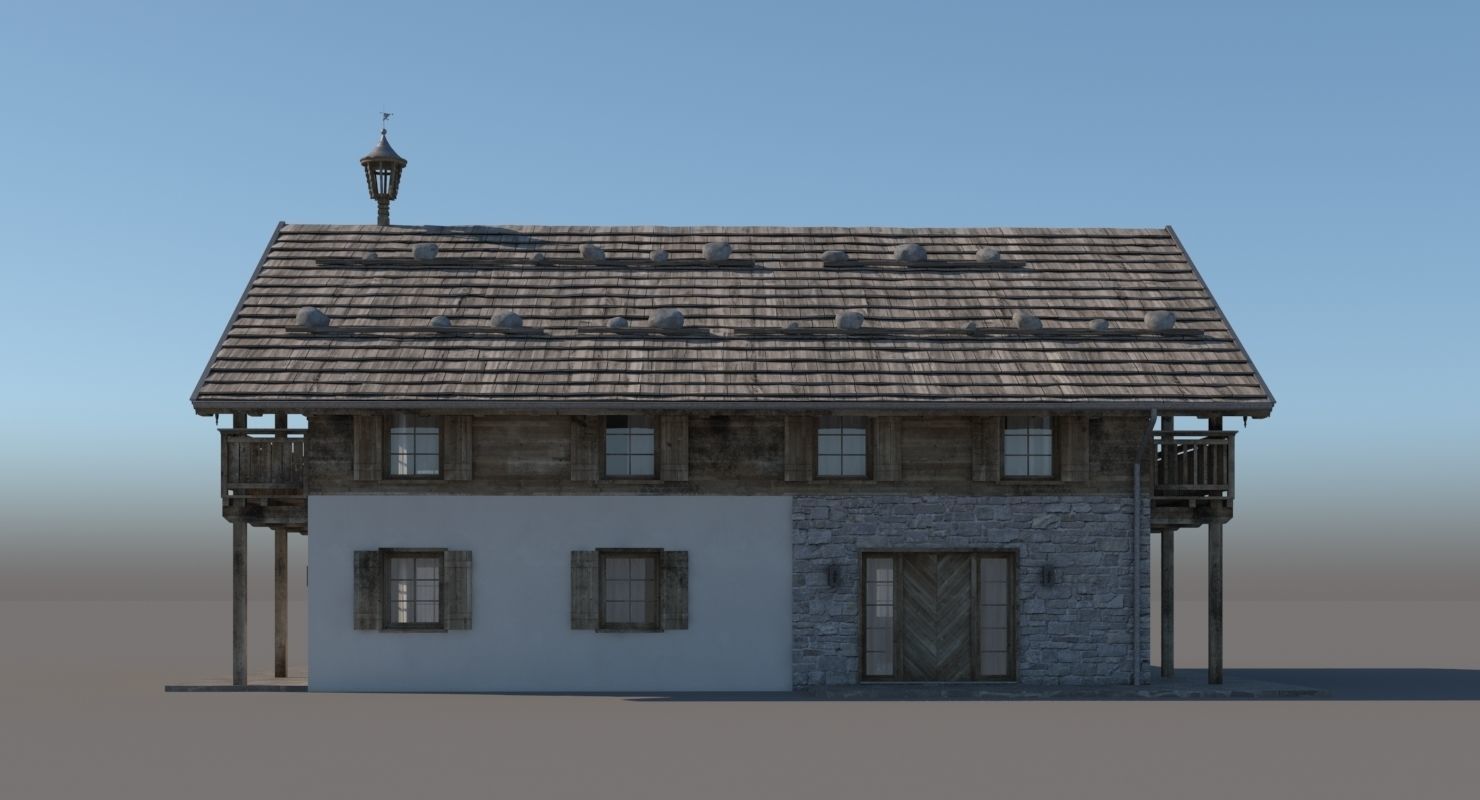 Chalet 001 3D model_7