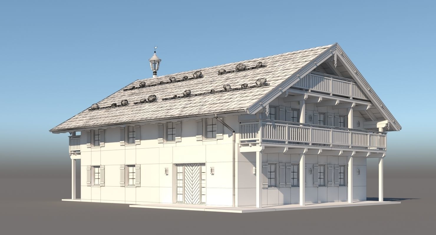 Chalet 001 3D model_13