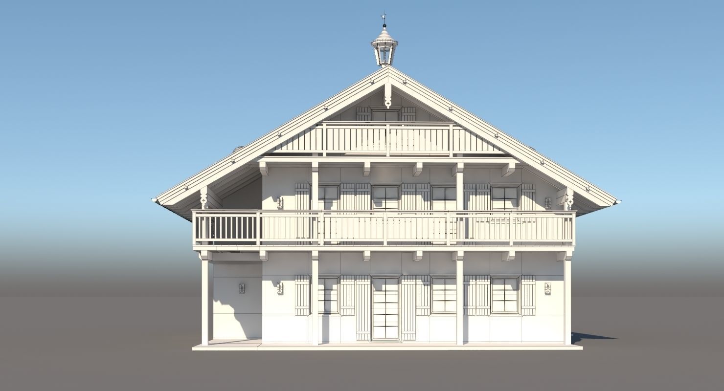 Chalet 001 3D model_11