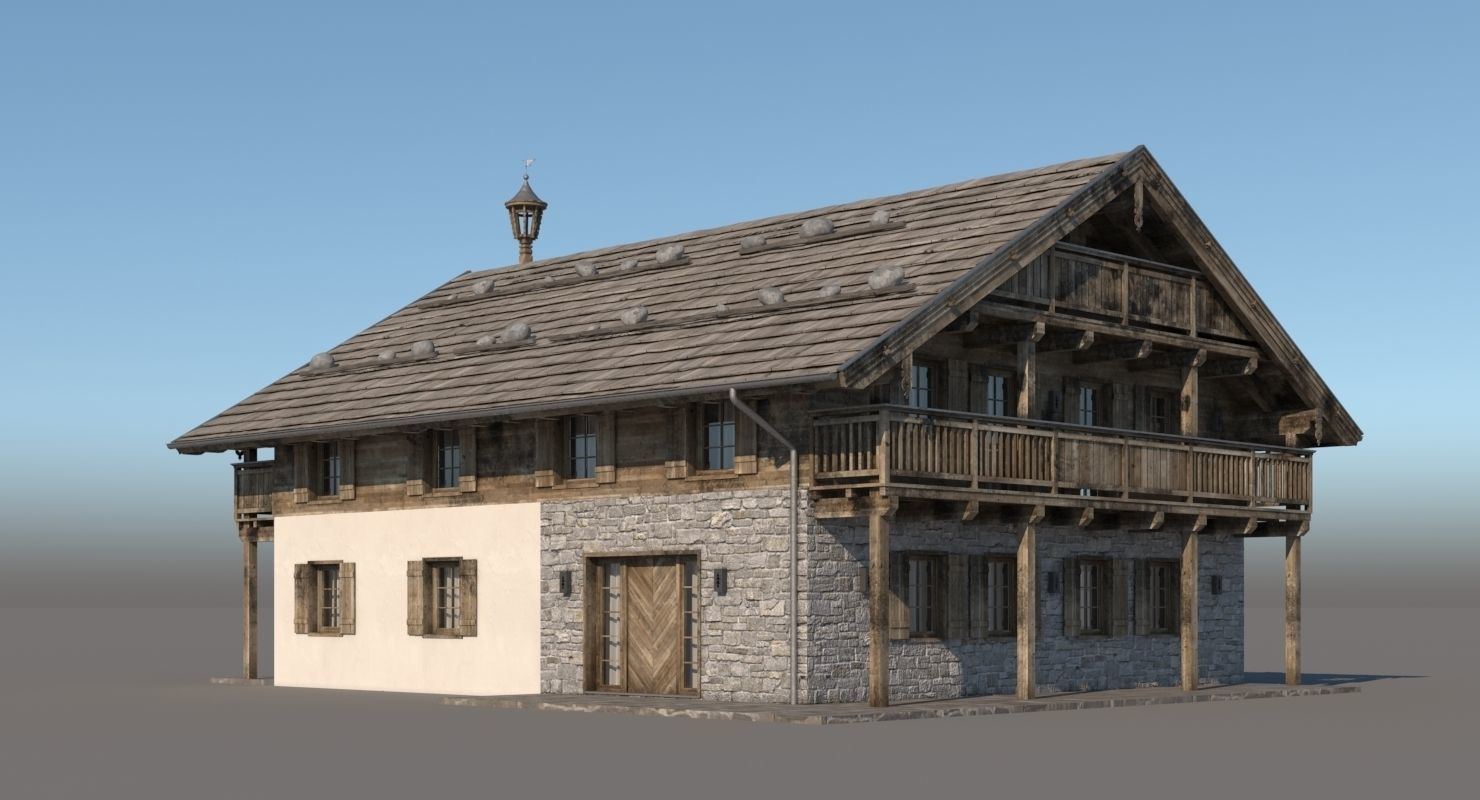 Chalet 001 3D model_5