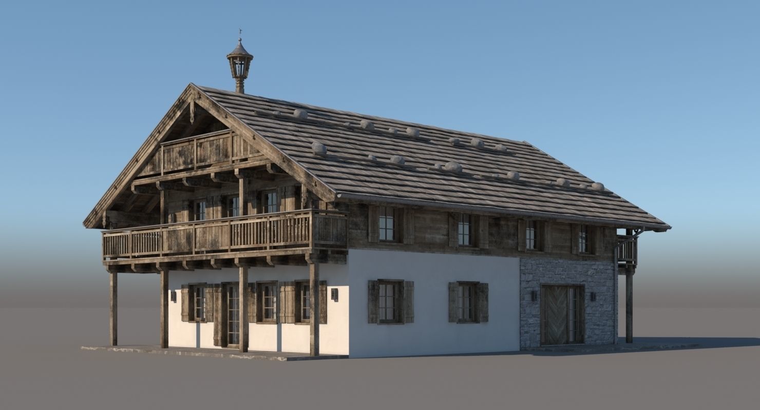 Chalet 001 3D model_4