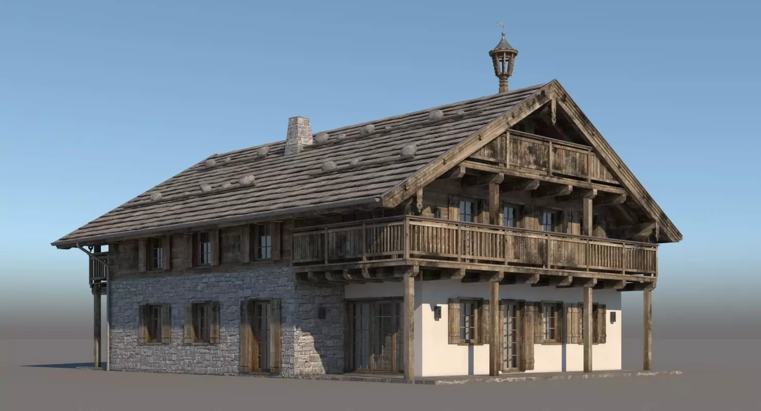 Chalet 001 3D model_0