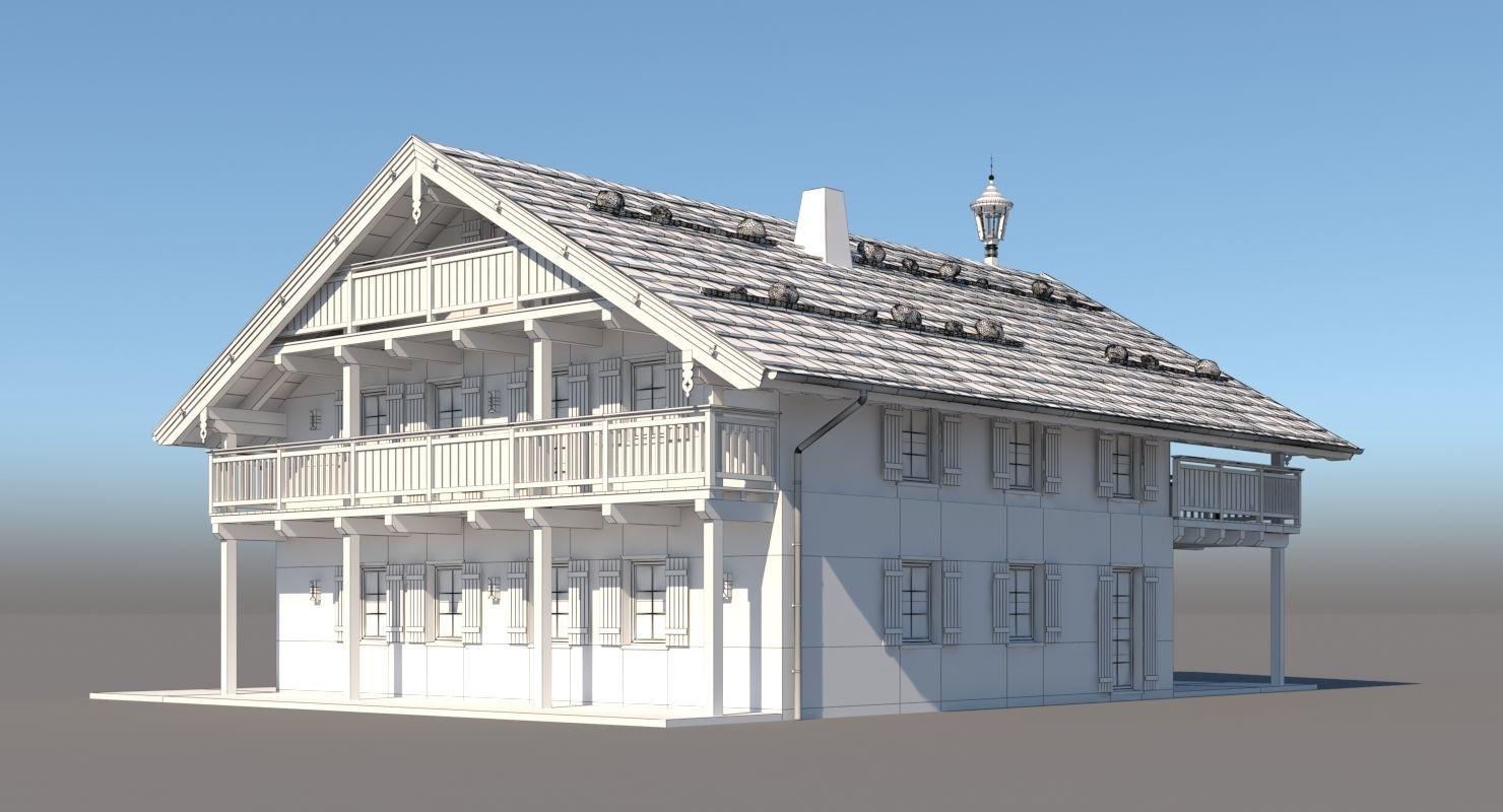 Chalet 001 3D model_14