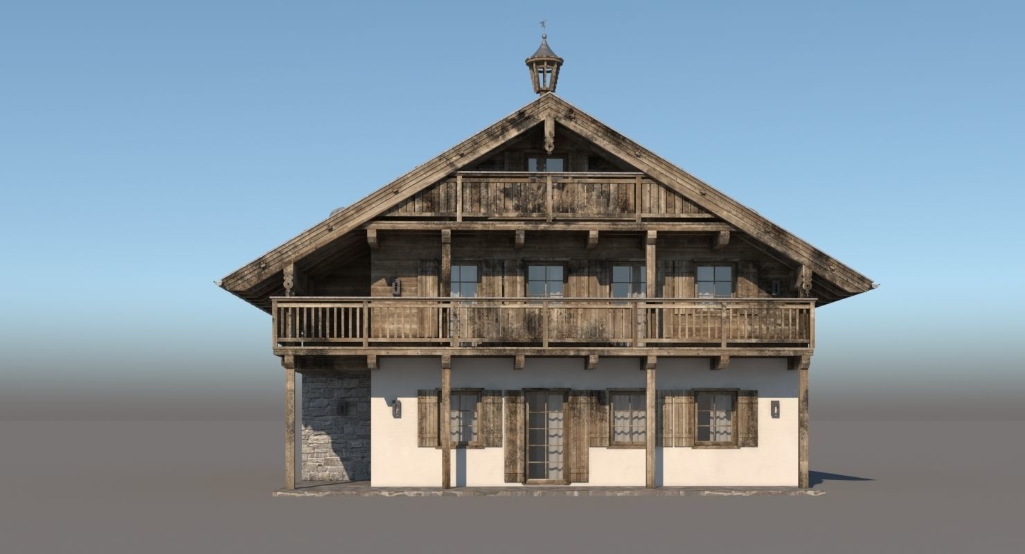 Chalet 001 3D model_3