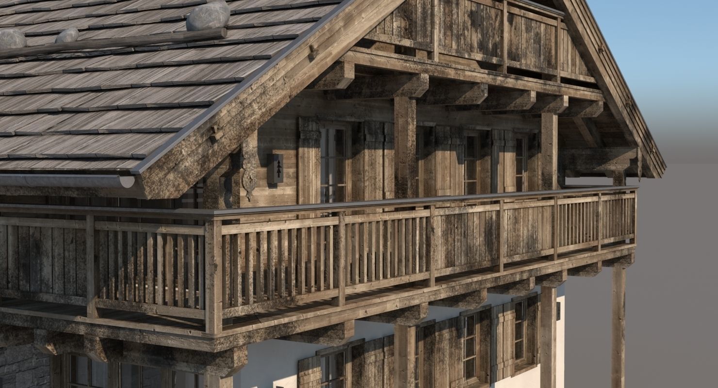 Chalet 001 3D model_1