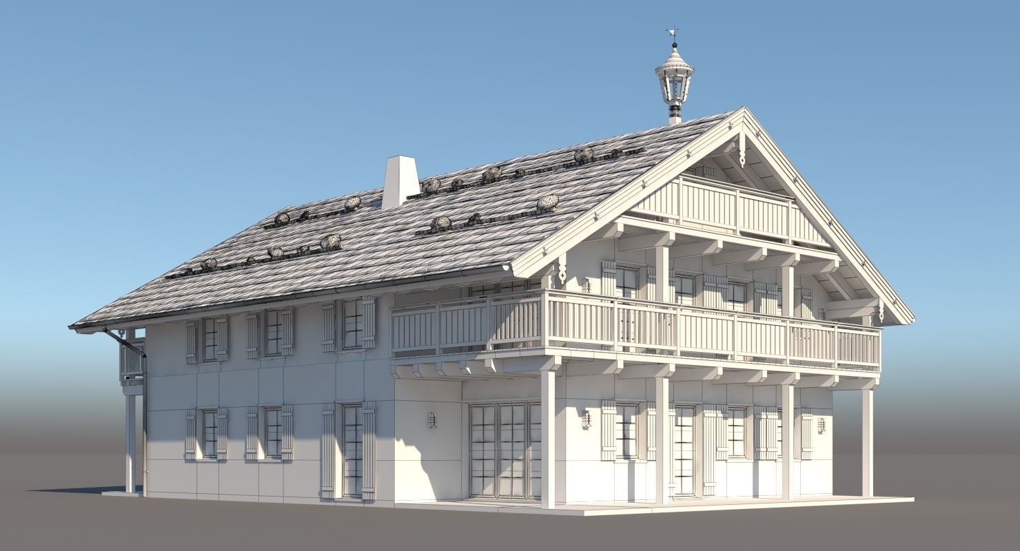 Chalet 001 3D model_15