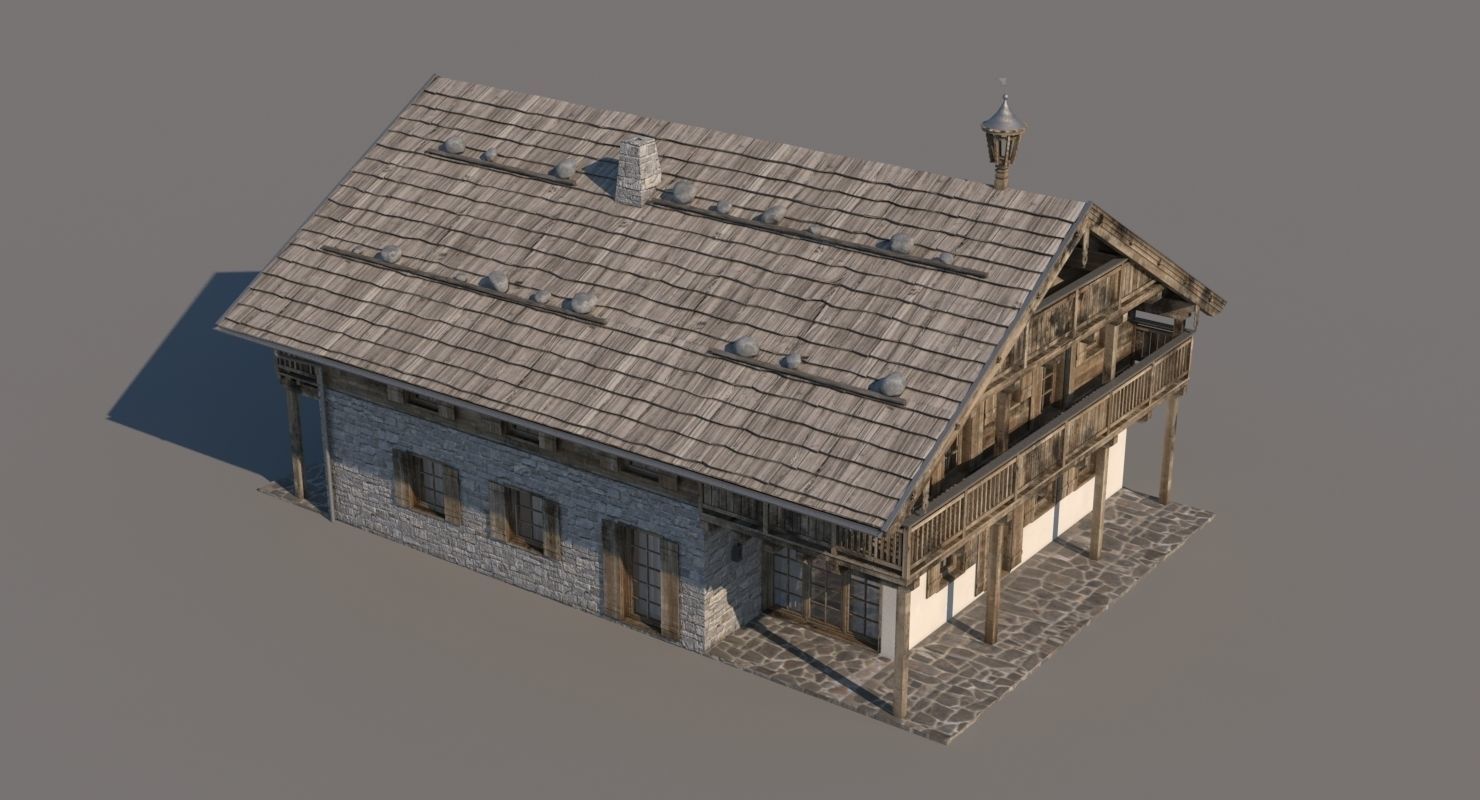 Chalet 001 3D model_9