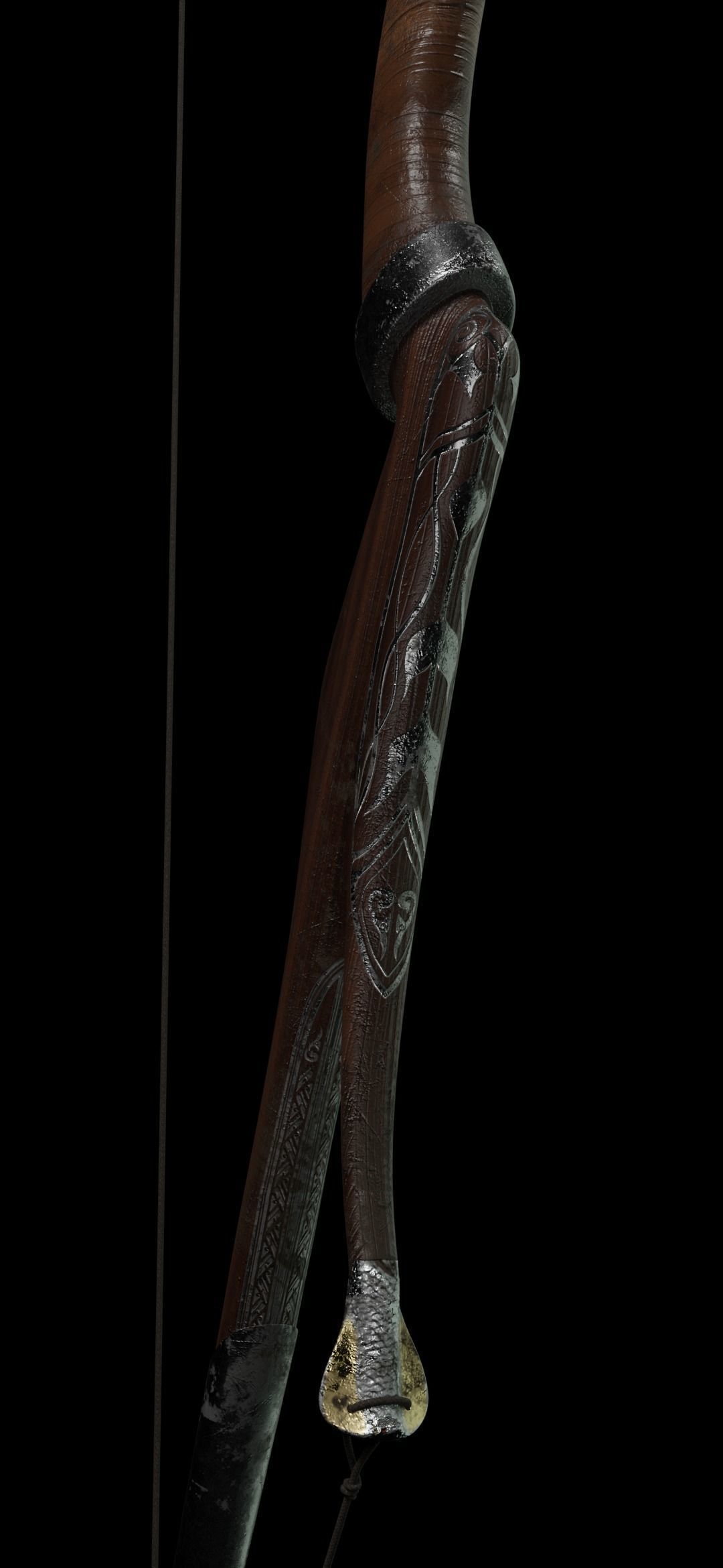 Fantasy Recurve Bow 3D model_8
