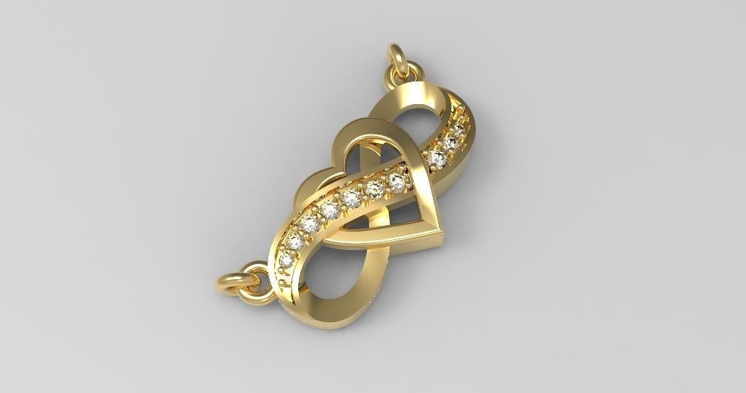 TWIST HEART PENDENT 3D print model_1