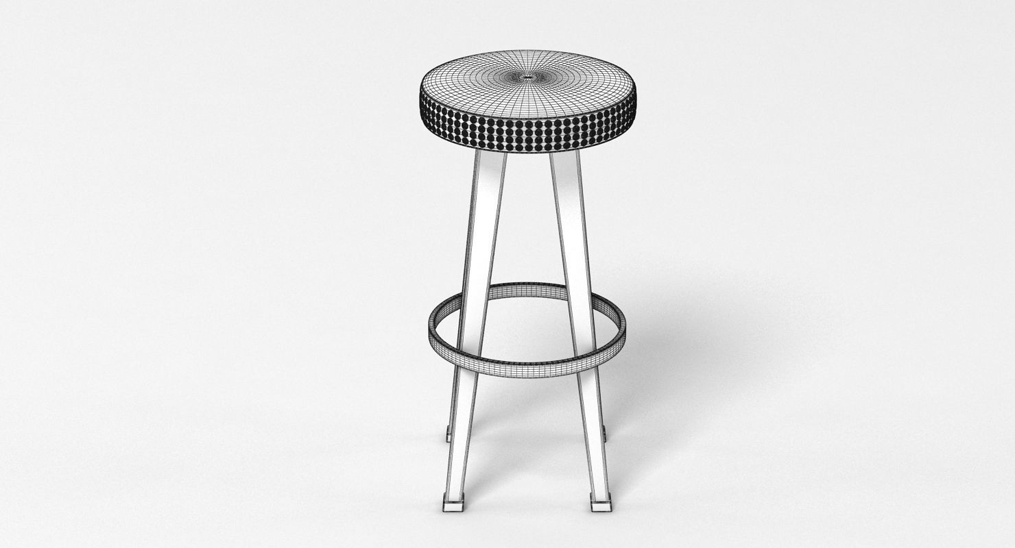 Bar Stool 3 3D model_6