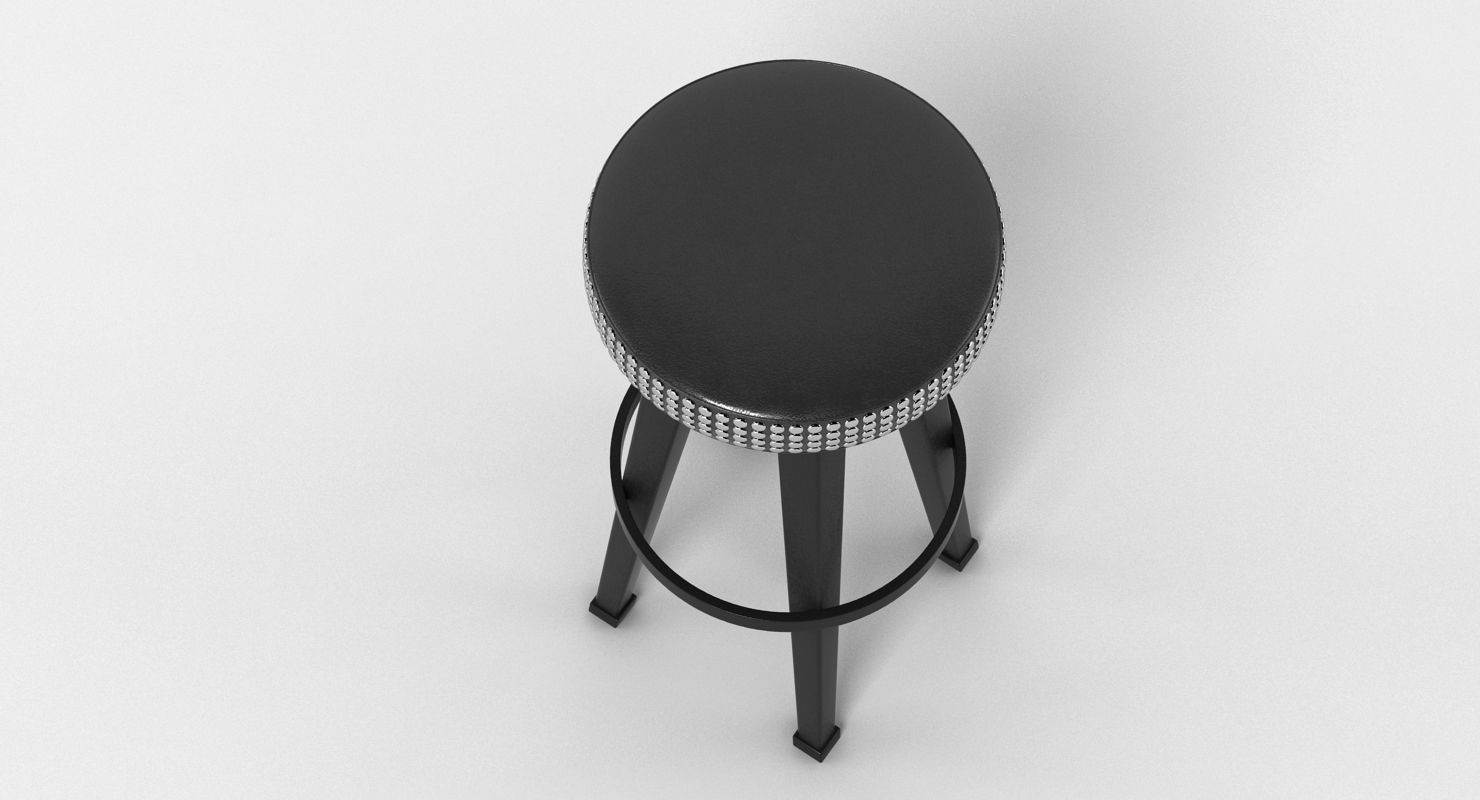 Bar Stool 3 3D model_4