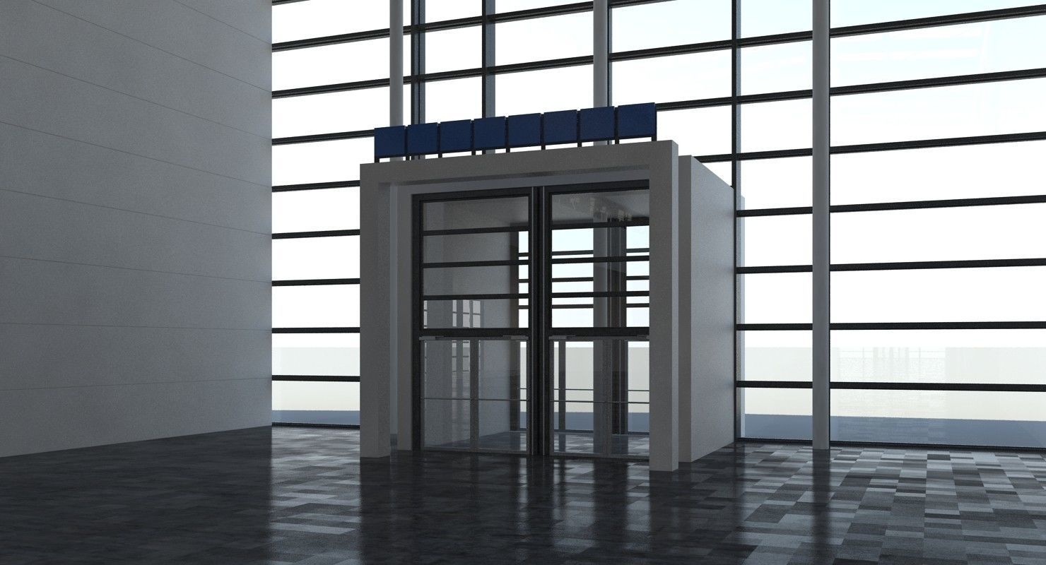 Warehouse 8 industrial building with roof 3D model_19