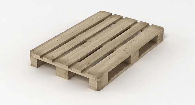 Europallet wooden pallet Low-poly 3D model