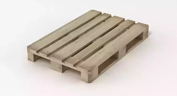 Europallet wooden pallet Low-poly 3D model