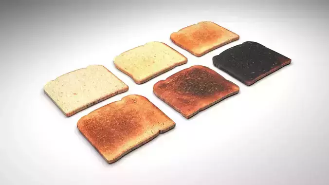 Toasts Collection 3D model
