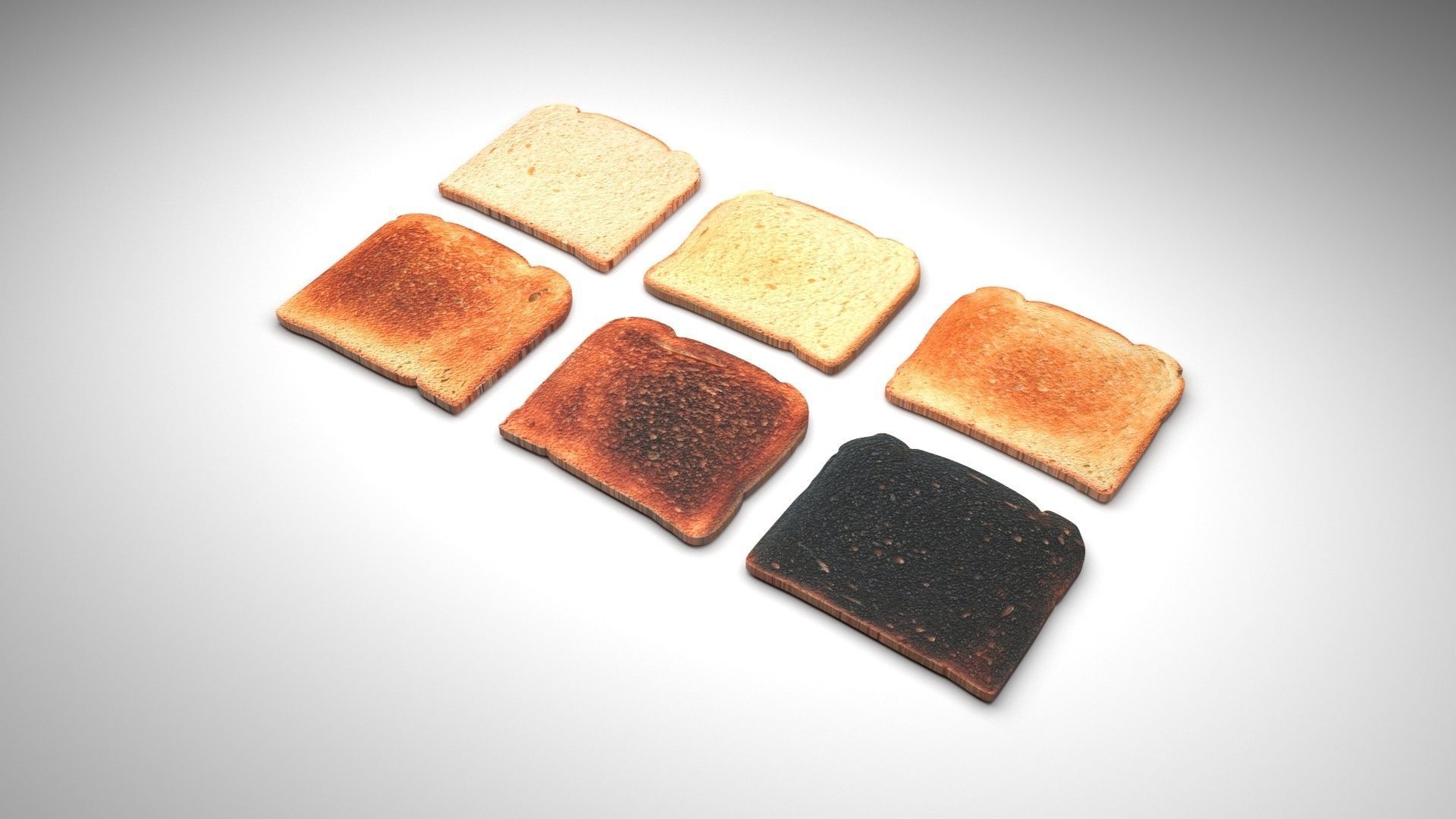 Toasts Collection 3D model_1