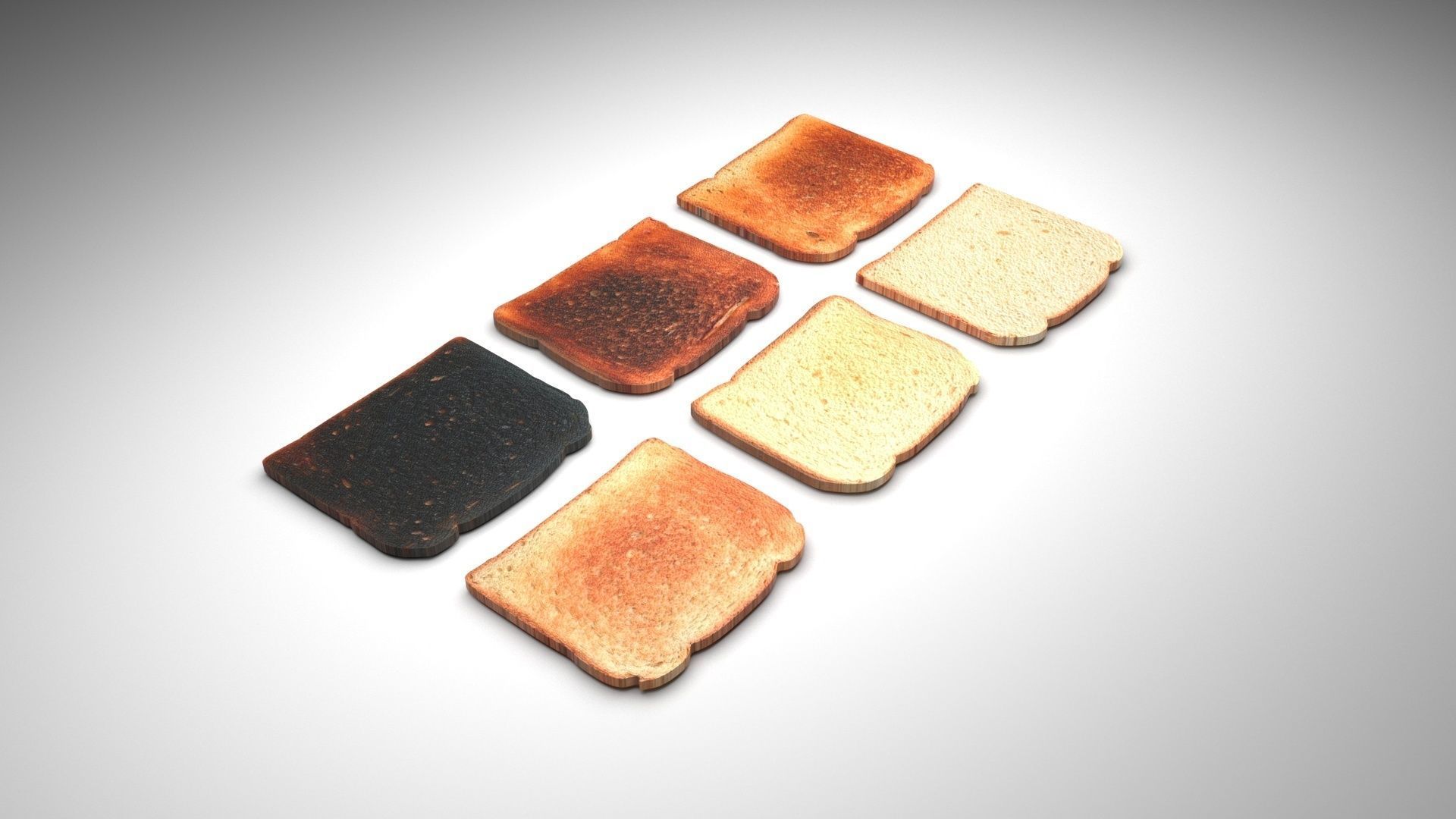 Toasts Collection 3D model_2
