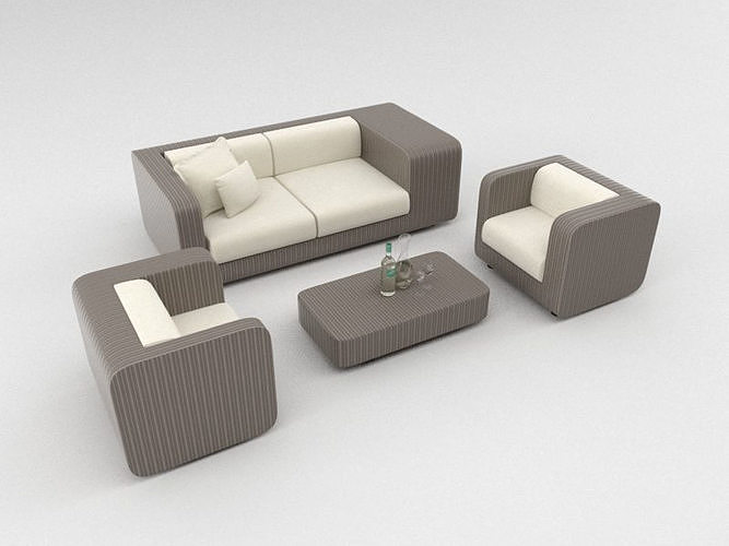 Rattan Furniture 3D model