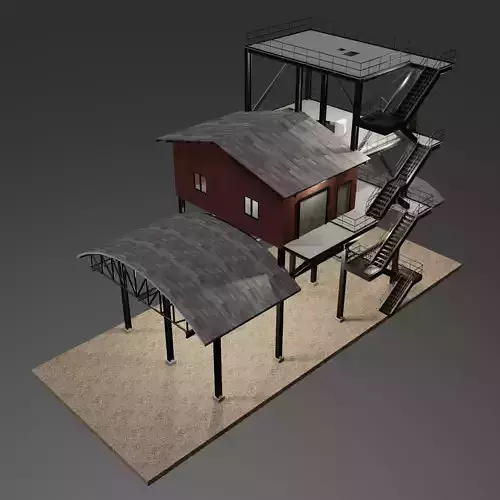 Industrial building-002 3D model