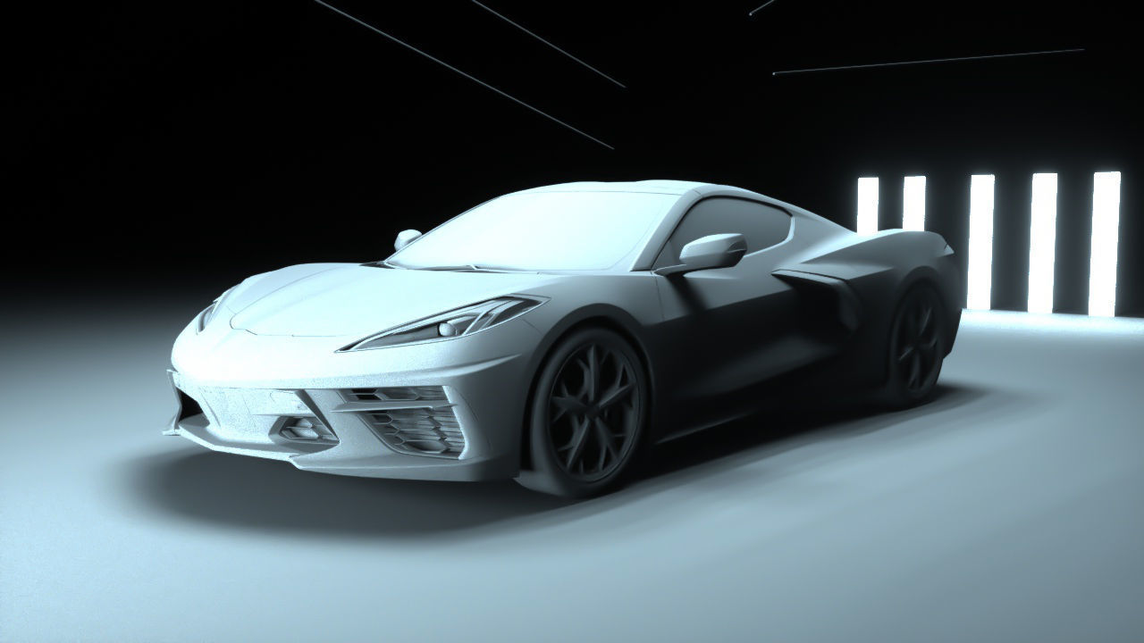 CHEVROLET CORVETTE C8 3D model_1