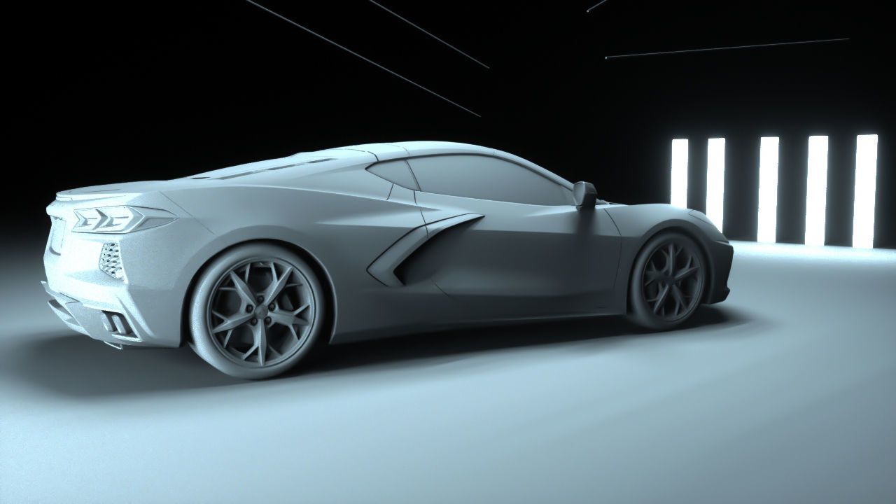 CHEVROLET CORVETTE C8 3D model_3