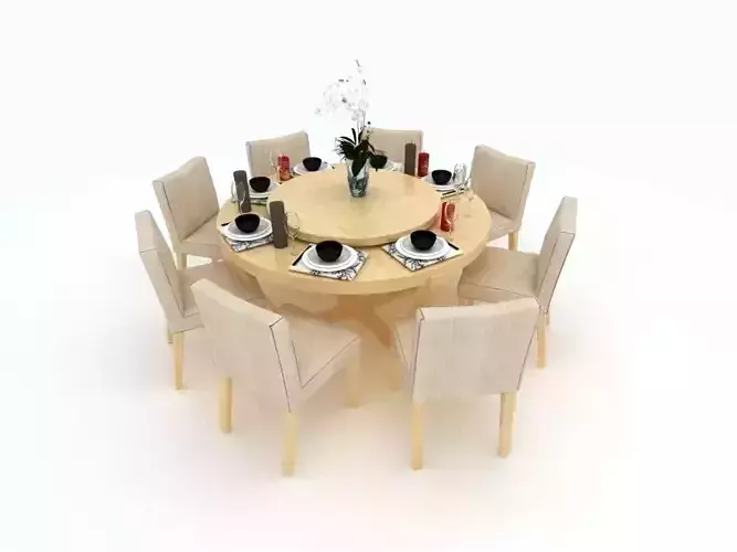 table round dining with chairs