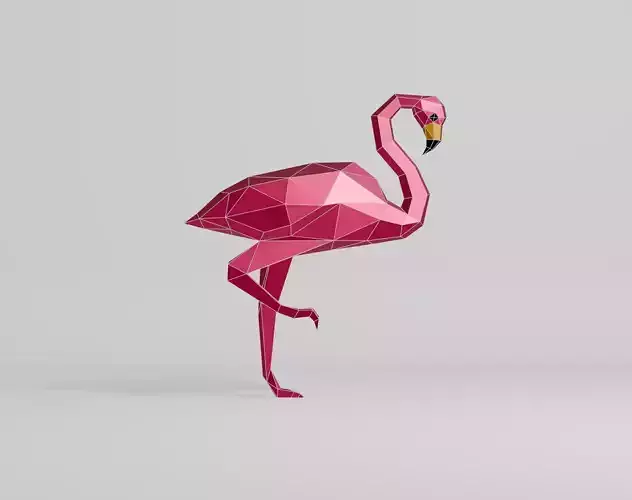 Polygonal Flamingo