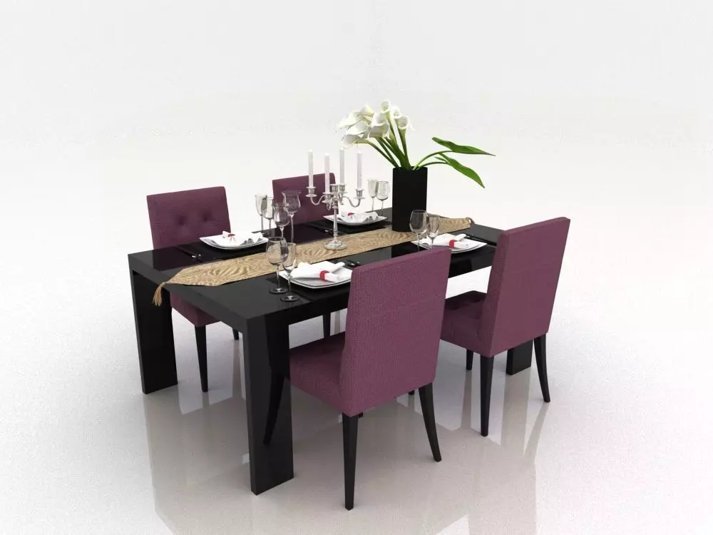 dining table 3D model_0